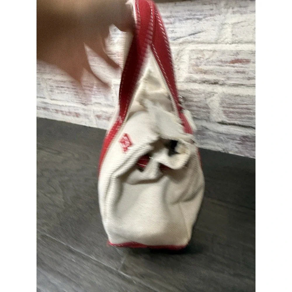 Boatkin Sunwin Madaket Small Classic Tote Turn Lock in Canvas & Red Bag